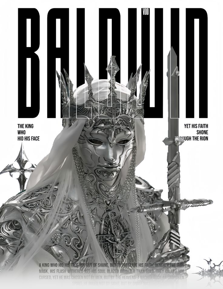 A crowned medieval commander in pale robes