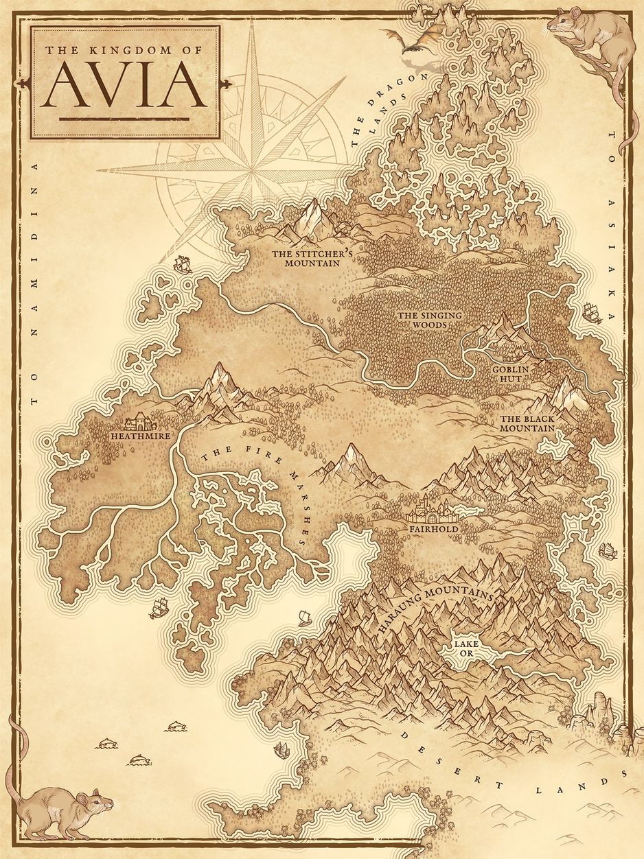 A worn map of the realm